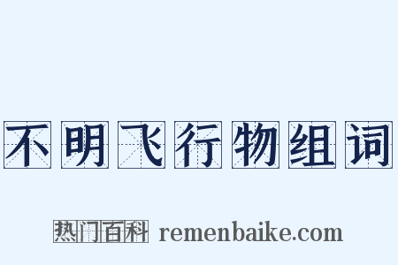 不明飞行物组词是什么意思的图片